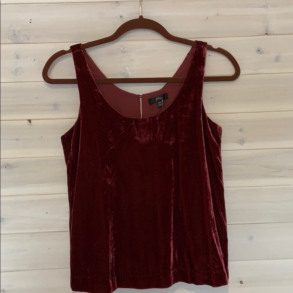Jcrew velvet sleeveless top